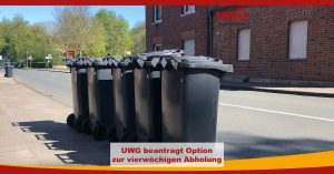 Option zur vierwöchigen Abholung der Restmülltonne